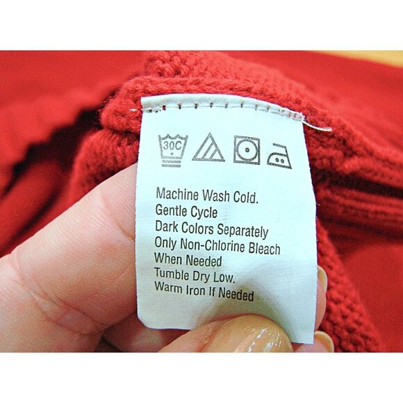 CHAPS Mens LS Winter 3 Button Henley 100% Cotton Pullover Sweater Red Size XL - Picture 10 of 11